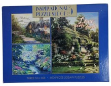 3 Jigsaw Puzzles Inspirational 500 Piece Religious Dreamy Artwork 18x14  Puzzle
