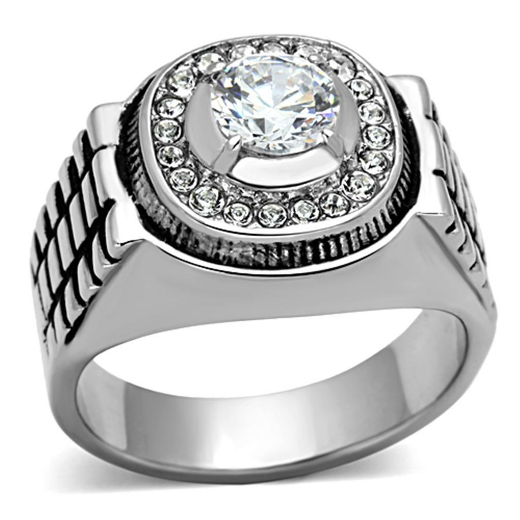 TK948 - High polished (no plating) Stainless Steel Ring with