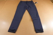 J Come Mens Size Medium Slim Navy Blue Fleece Zip Pocket Drawstring Joggers NWT
