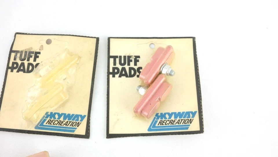 Nuevo de Lote Antiguo Skyway Tuff Pastillas de Freno Rosa Old School Vintage Años 80 BMX OG 2 Pares Foto 2 de 4