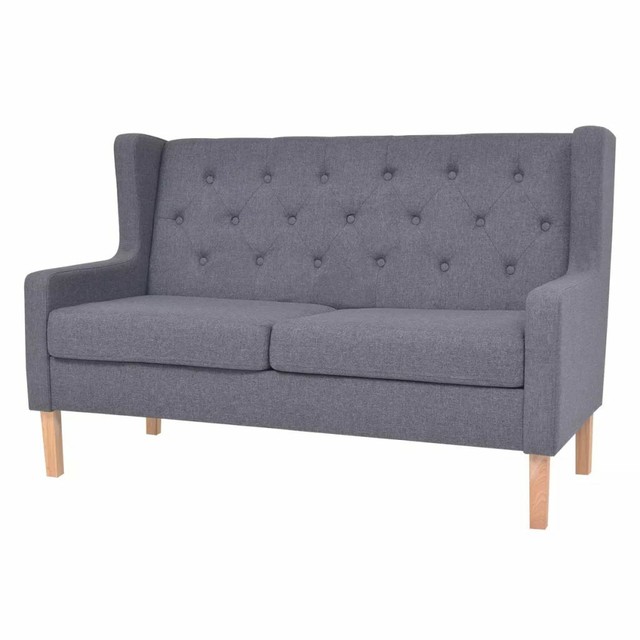 Vidaxl 2 Sitzer Sofa Stoff Grau Gunstig Kaufen Ebay