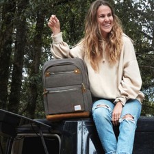 Like Ne W! Travelon Anti-theft Heritage Travel Unisex Backpack Pewter Suede Grey