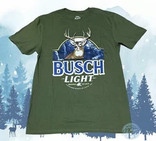 New Busch Light Deer Hunting Buck Budweiser Beer Bud Men's Vintage T-Shirt