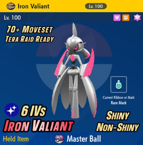 IRON VALIANT • GLÄNZEND 6IV Tera Raid bereit  Pokemon scharlachrot und violett | Max EVs - Bild 1 von 16