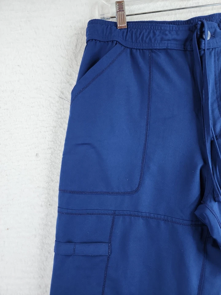 Pantalones Exfoliantes Dickies Unisex Azul Botón Cremallera Frontal Médico Dental Veterinario Para Hombres Grandes Foto 2 de 4