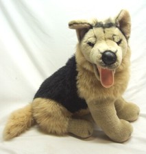 FAO Schwarz NICE REALISTIC GERMAN SHEPHERD DOG 15" Plush STUFFED ANIMAL TOY