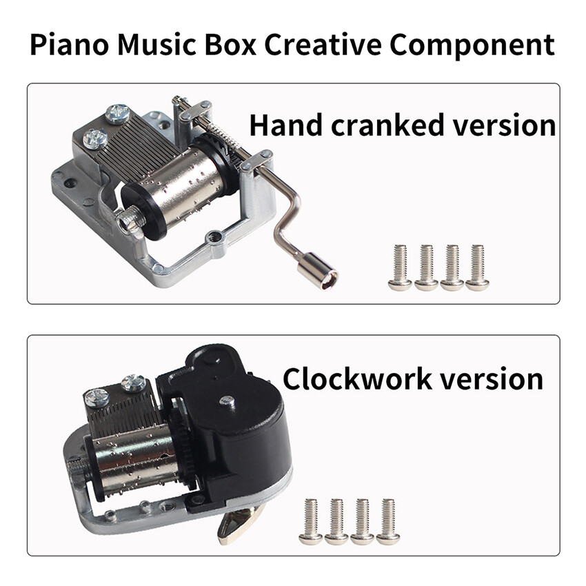 3D Printer Piano Music Box Model Part Hand Crank Music Box
