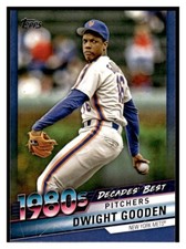 2020 Topps Decades Best Blue parallel 63 Dwight Gooden 1980's New York Mets card