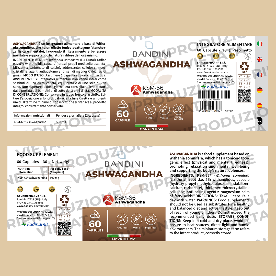 Bandini® Ashwagandha | Patented Ashwagandha Root Extract KSM-66® | High