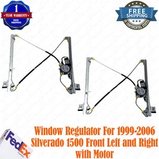 Front Left and Right Side with Motor Window Regulator For 99-2006 Silverado 1500