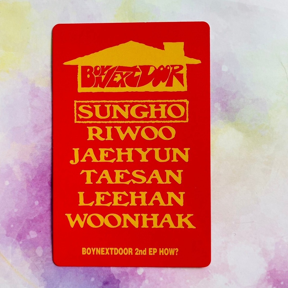 BOYNEXTDOOR HOW? 2nd EP Sticker ver. Photo card Weverse JP