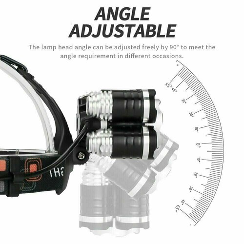 90000LM 5 Cabezales XM-L T6 LED Faro Disparo Largo Linterna Cabezal Antorcha - Imagen 8 de 19