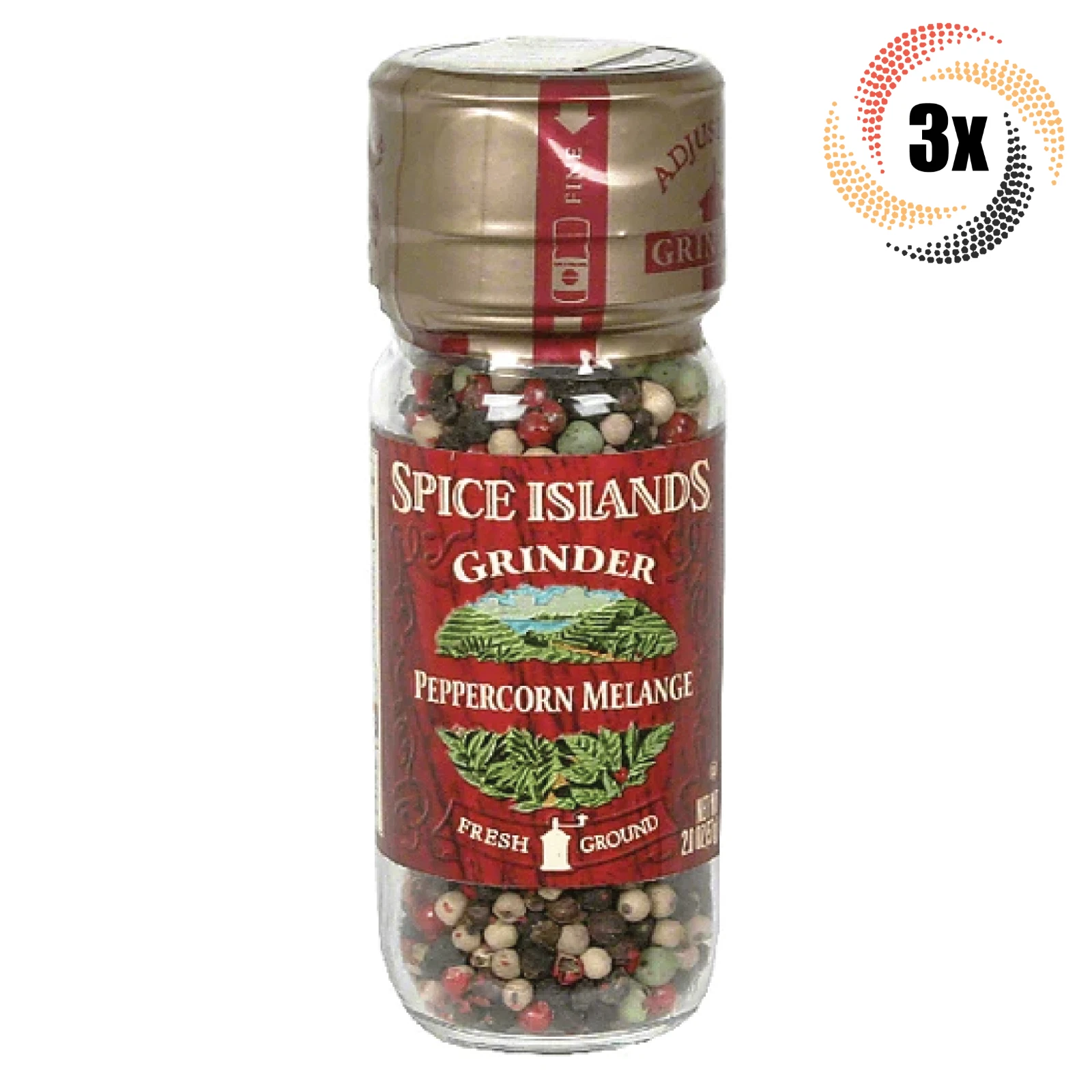 3x Grinders Spice Islands Peppercorn Melange Seasoning | 2oz | Fast Shipping