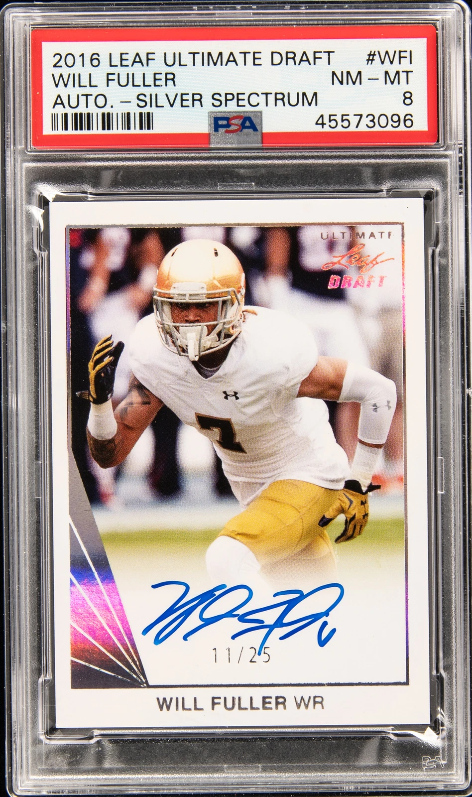 Will Fuller Leaf Ultimate Draft Autographs #WFI Silver Spectrum