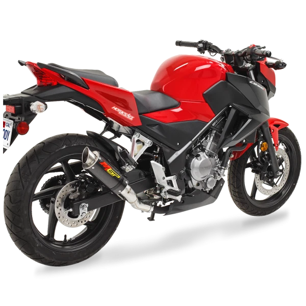 CB300R MGP 2019-2021 escape de fibra de carbono sin cordones Hotbodies Racing CB 300R Foto 2 de 4