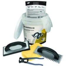 Tile Flooring Installation Kit Rubber Float Sponge Gloves Floor Trowel Nippers