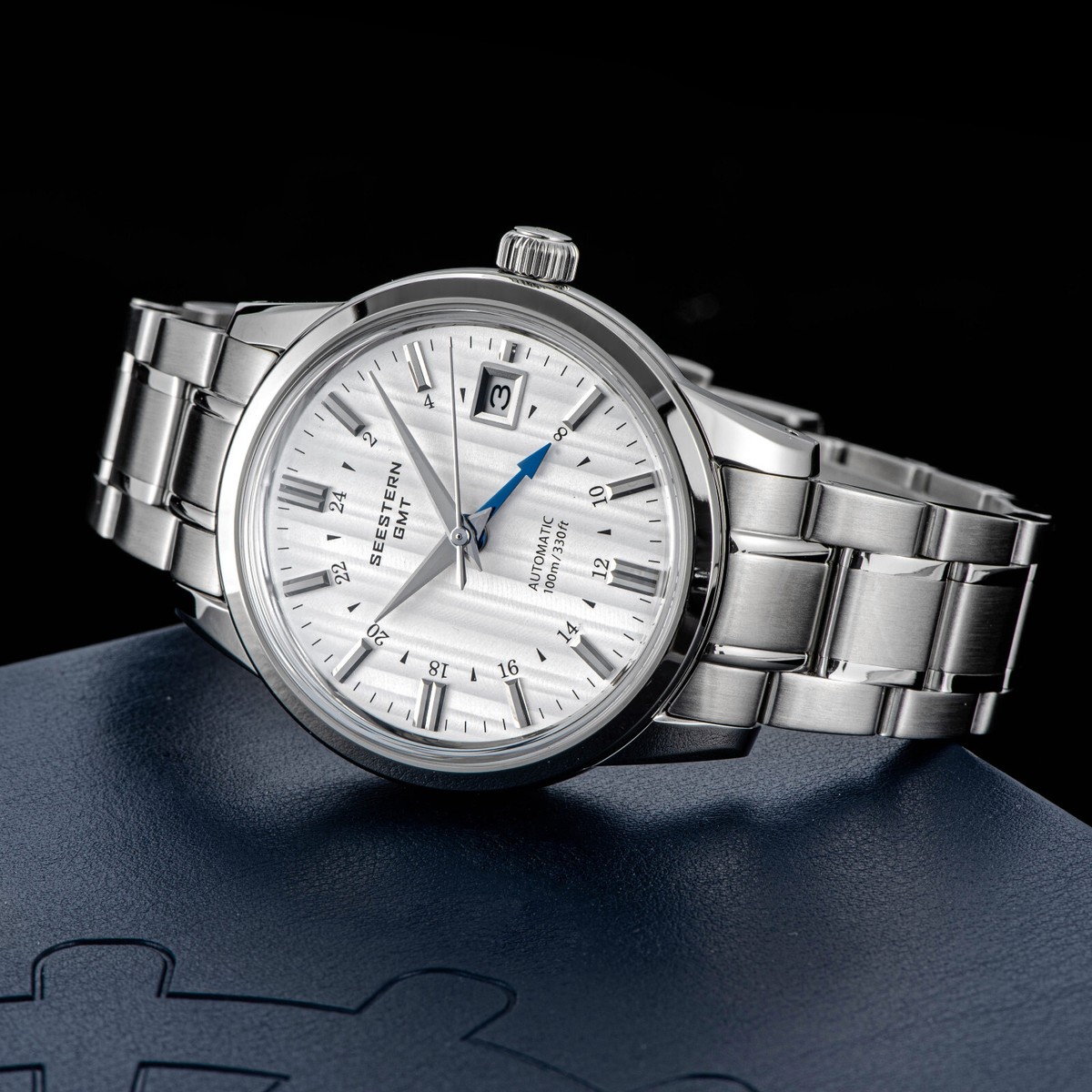 Seestern GMT S446.WS Sapphire Crystal Mechanical Mens NH34 Watch
