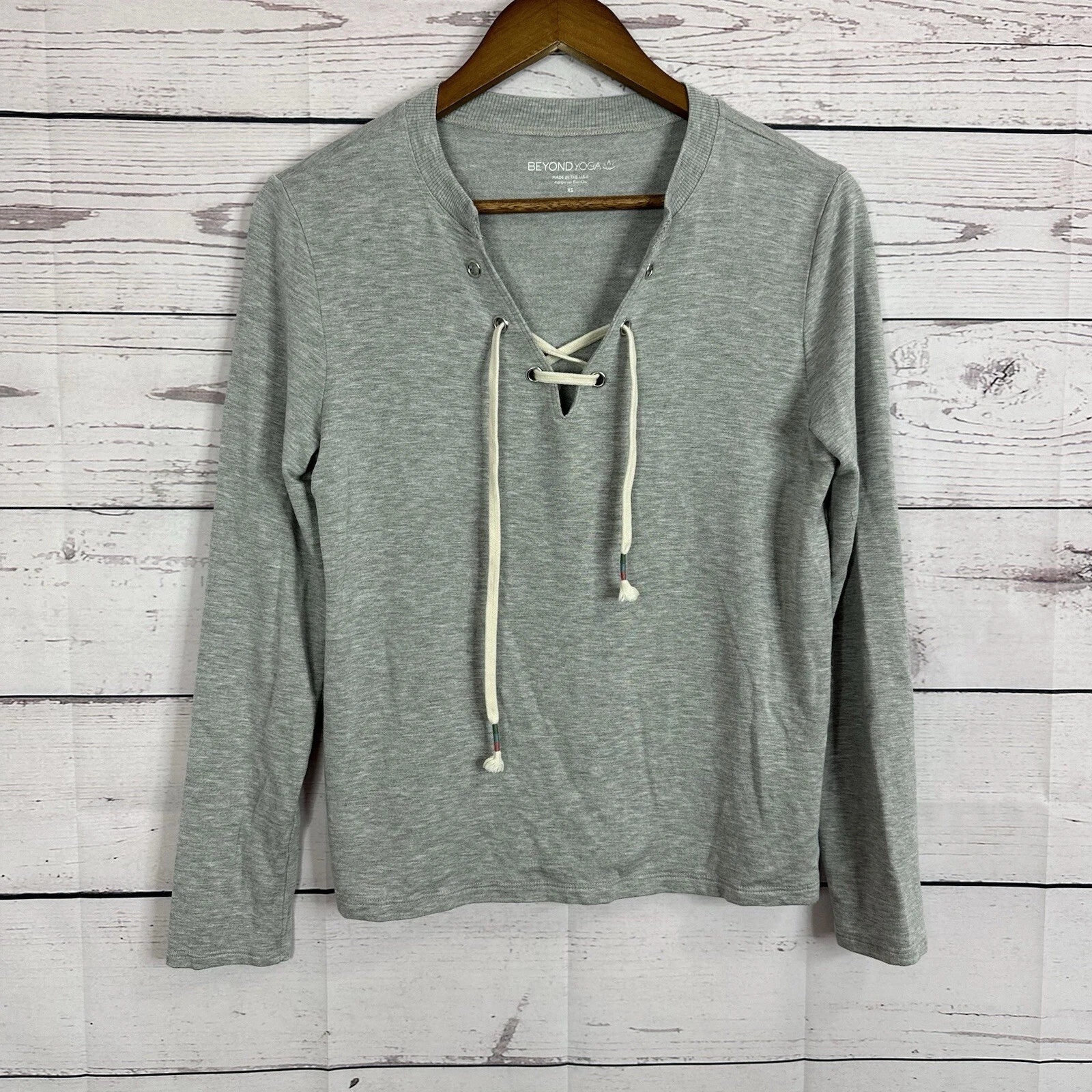 beyond-yoga pull over soft stretch casual lounge sweatshirt