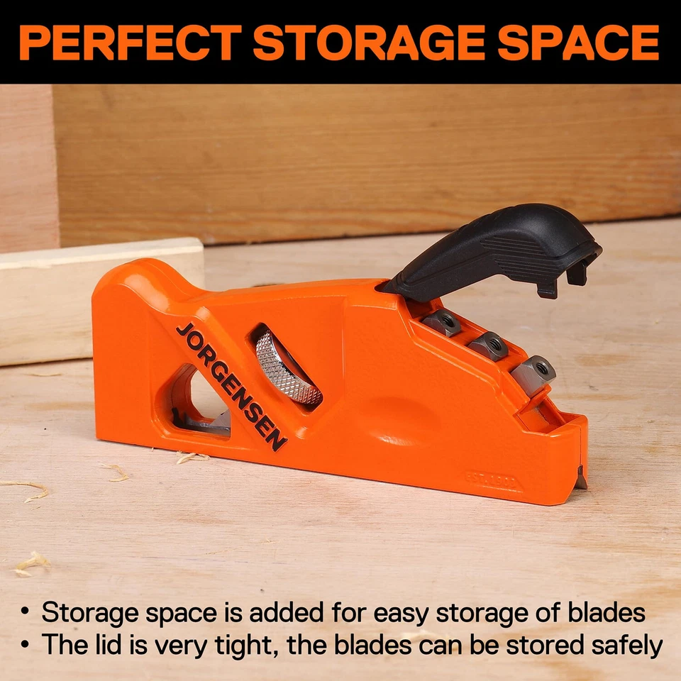 JORGENSEN Chaflán Plano Borde Plano Esquina Espacio Almacenamiento Plano Mano 4 Cabezales Cortadores Foto 3 de 4