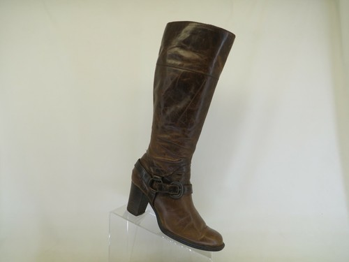 Born Knee High Fashion Riding Boots Black Pebbled Lea… - Gem