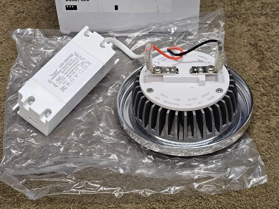 4" 12W Led Reflector Bulb Spotlight 3000K Driver AR111-10G53 NBG12 120V Light - Image 4 of 4