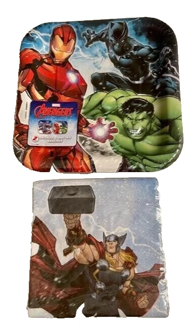 Lote de suprimentos para festa de aniversário Marvel Avengers pratos guardanapos tigelas forros para cupcake - Imagem 3 de 4