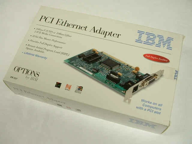 PCI 10BaseT Ethernet Card AUI RJ45 Port 13H9238 85H6562 - Image 2 of 2