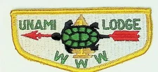 Unami Lodge 1 Cradle of Liberty Council PA Flap YEL Bdr (CB106)