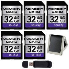 32GB SDHC Class 10 Memory Card SD Card USB Reader Bundle