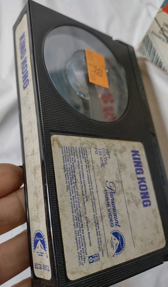 King Kong Movie Beta Movie Tape 1980 Paramount Home Video Not VHS Foto 2 de 4