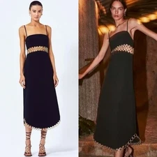 Alexis NEW Tale Dress Black Midi Dress S Women’s Designer Cocktail Evening Event