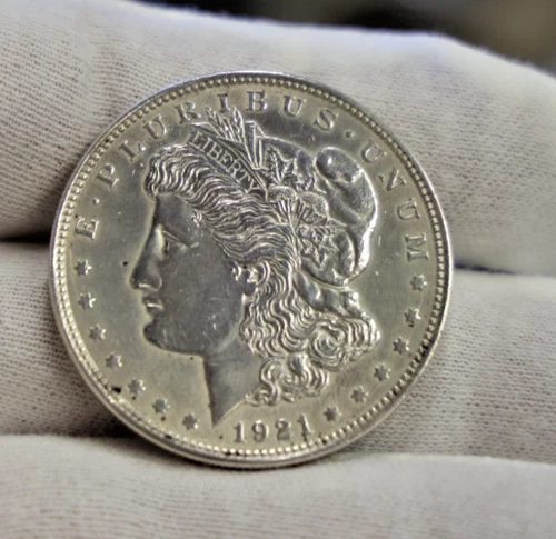 1921 US Morgan Silver Dollar $1 AU (Polished)