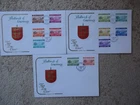 GUERNSEY 1977 POSTAGE DUE SET OF 12 ON 3x COTSWOLD FIRST DAY COVERS