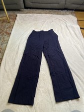 Vintage Ann Taylor Navy Wool Red Pin Stripes Pants Slacks Straight Leg Size 4