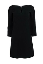 Tara Jarmon - Black Keyhole Neckline Shift Dress Sz 2