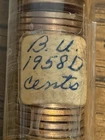 Full Roll 1958 D BU Unc Wheat Pennies