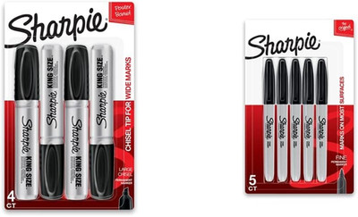 SHARPIE King Size Permanent Marker Large Chisel Tip, Great for Poster Boards, Bl