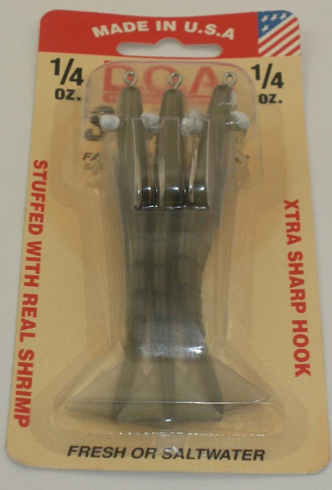 DOA FSH3-3P-401 Shrimp Lure 3 1/4 oz Electric Chicken 3 per Pack