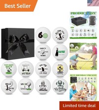 Unique 60th Birthday Gift Set: 12 Durable Golf Balls with Personalized Messages