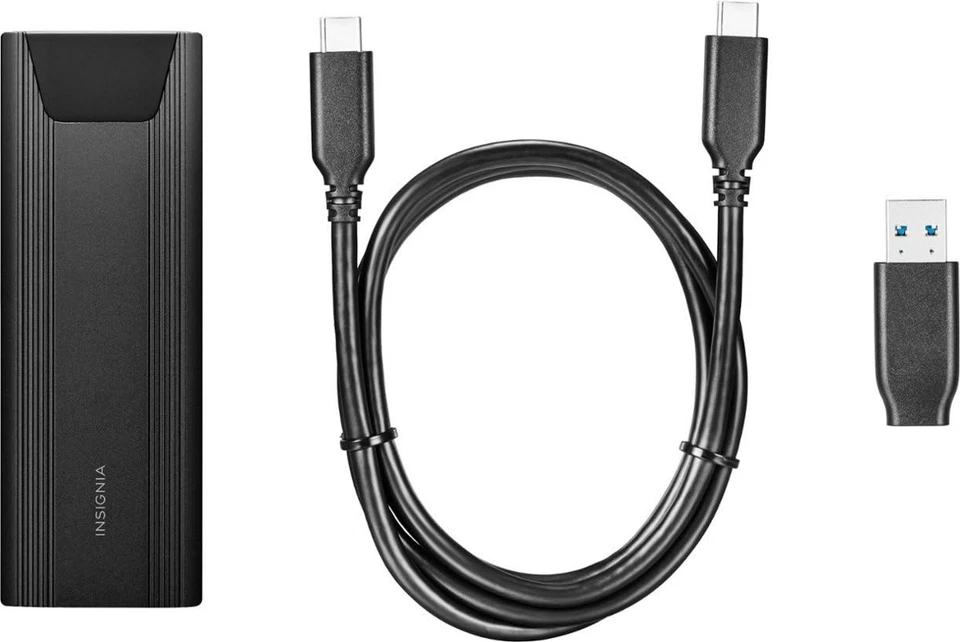 M.2 NVMe to USB-C 3.2 Gen 2 SSD Enclosure, with USB-A Adapter, High Speed Ext... - Image 4 of 4