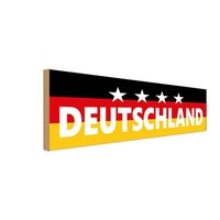 Holzschild 10X27 Cm Deutschland Deko Geschenk Holz Schild