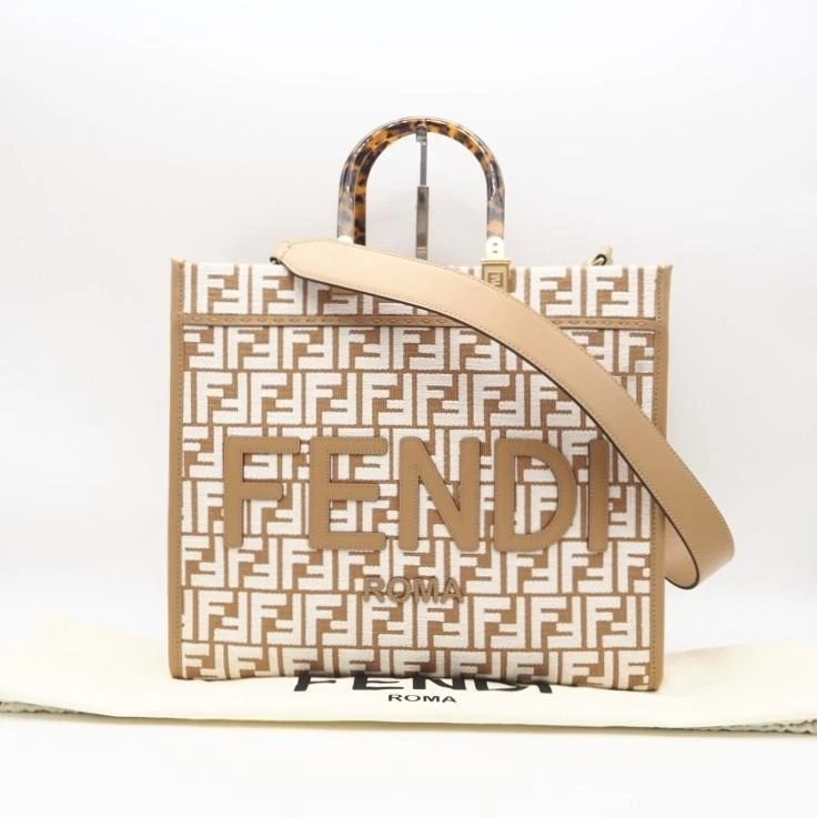 BORSA FENDI 2WAY FF JACQUARD FENDI SUNSHINE MEDIUM 13 7*12 2*6 6 pollici