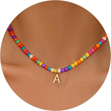 Colorful Initial Necklace for Girls Kids Women - Teen Girls Gifts Trendy Stuff C