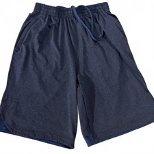 Layer 8 Qwick Dry Men's Size S Small Gym Shorts Navy Blue Pockets Drawstring