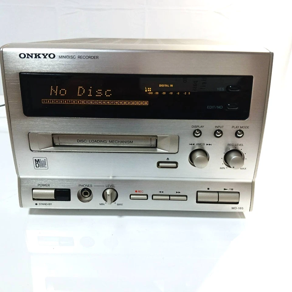 ONKYO Mini Disc Recorder Player MD-185 Tested Working from Japan AG067T - image 2 of 4