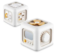 Busy Cube for Toddlers 1-3 – Montessori Sensory Toy for Travel & Learning