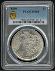 1890 Morgan Silver Dollar - PCGS Graded MS63