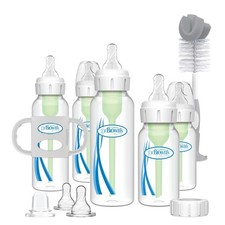 Bottle-to Sippy Gift Set Soft Silicone Spout Removable Handles Dr. Brown s Brush