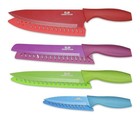 G.a HOMEFAVOR Knife Set, 4 piece Colored Nonstick Coated Knives w/ Sheath Covers — photo 1
