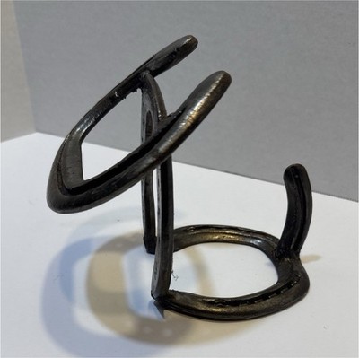 Handmade Western Americana Rustic Horseshoe Metal Décor Sculpture Art Piece